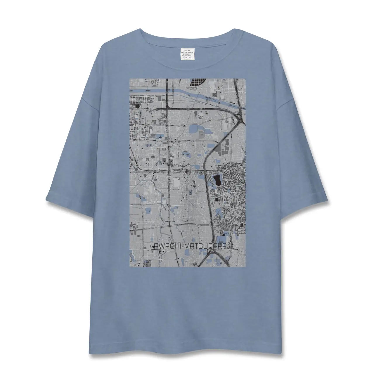 【河内松原（大阪府）】地図柄ビッグシルエットTシャツ