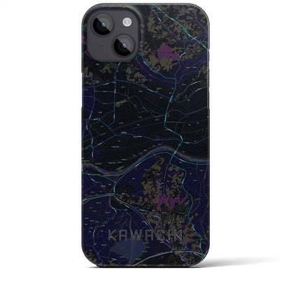 【河内（茨城県）】地図柄iPhoneケース（バックカバータイプ）