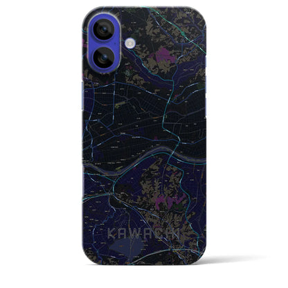 【河内（茨城県）】地図柄iPhoneケース（バックカバータイプ）