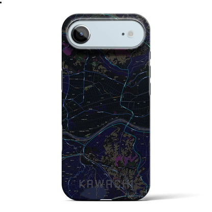 【河内（茨城県）】地図柄iPhoneケース（バックカバータイプ）