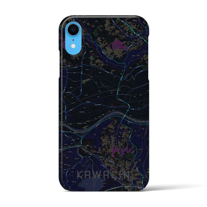 【河内（茨城県）】地図柄iPhoneケース（バックカバータイプ）