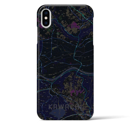 【河内（茨城県）】地図柄iPhoneケース（バックカバータイプ）