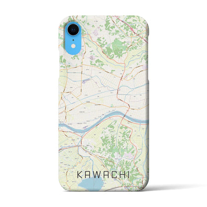 【河内（茨城県）】地図柄iPhoneケース（バックカバータイプ）