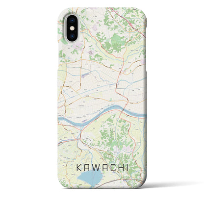 【河内（茨城県）】地図柄iPhoneケース（バックカバータイプ）