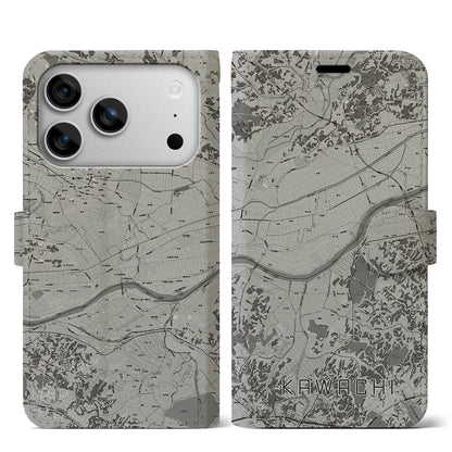 【河内（茨城県）】地図柄iPhoneケース（手帳タイプ）