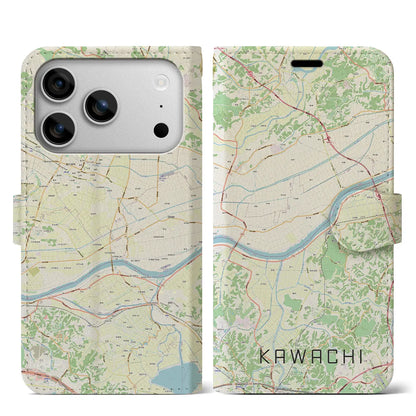 【河内（茨城県）】地図柄iPhoneケース（手帳タイプ）