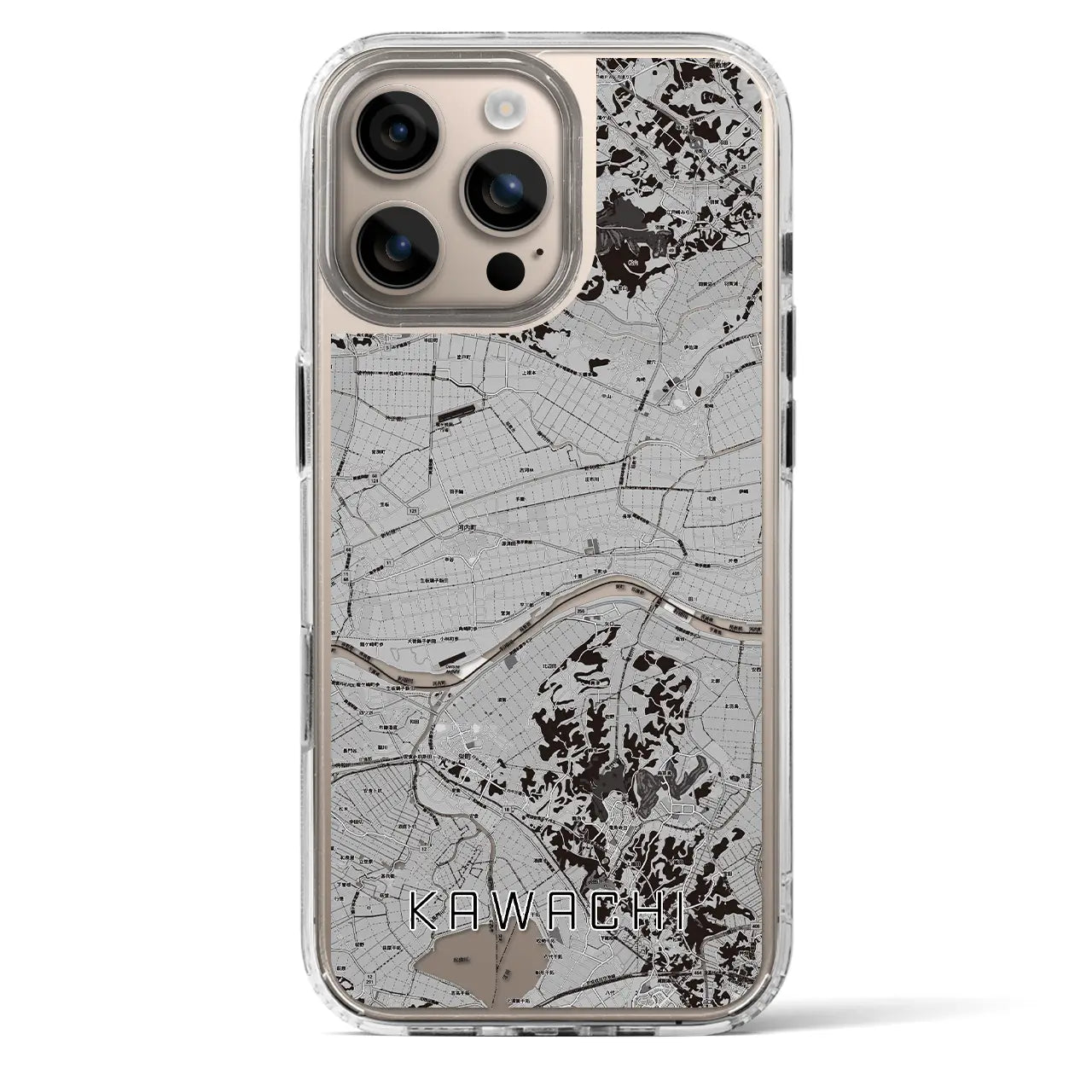 【河内（茨城県）】地図柄iPhoneケース（MagSafeタイプ）