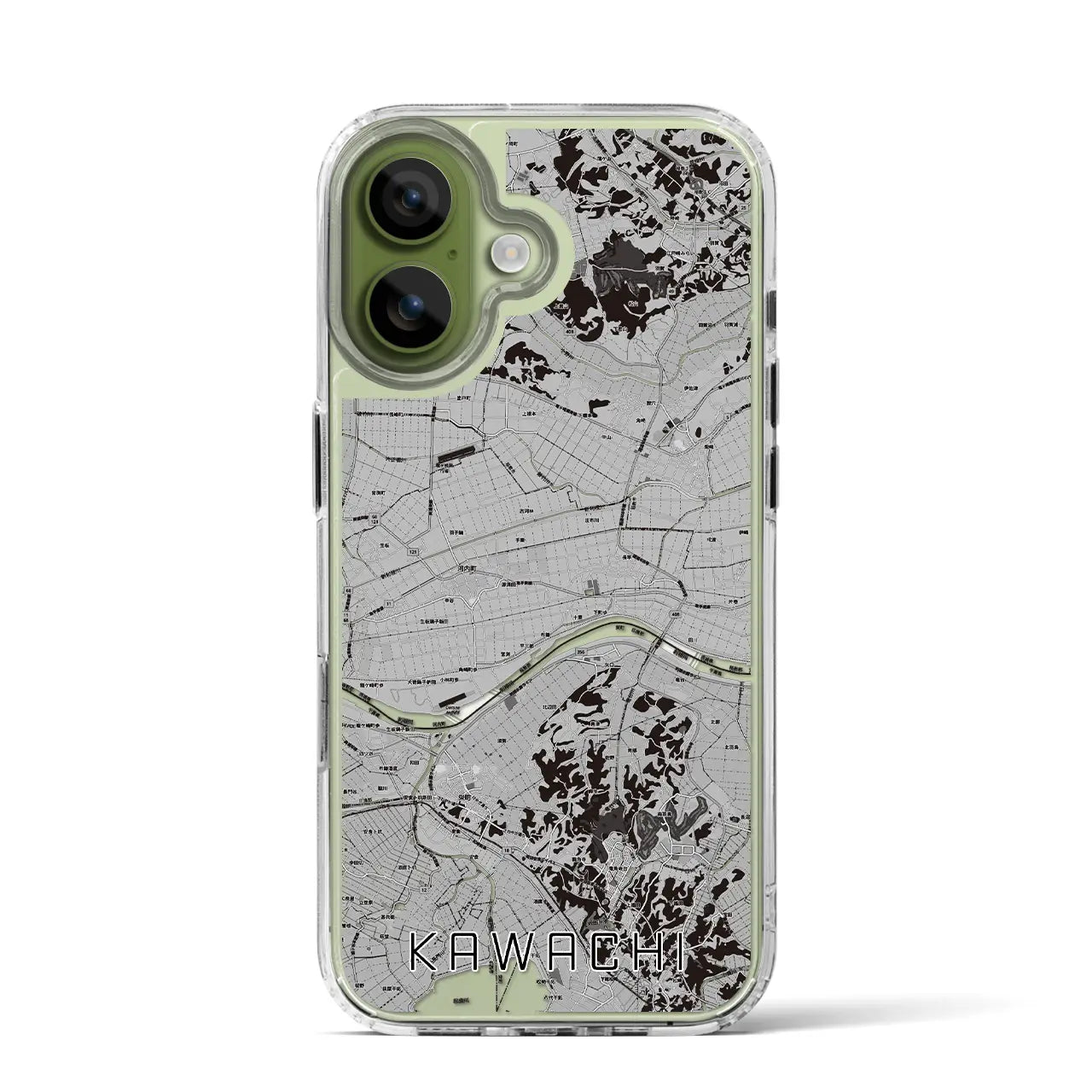 【河内（茨城県）】地図柄iPhoneケース（MagSafeタイプ）