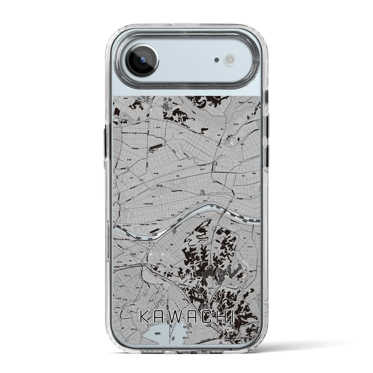 【河内（茨城県）】地図柄iPhoneケース（MagSafeタイプ）