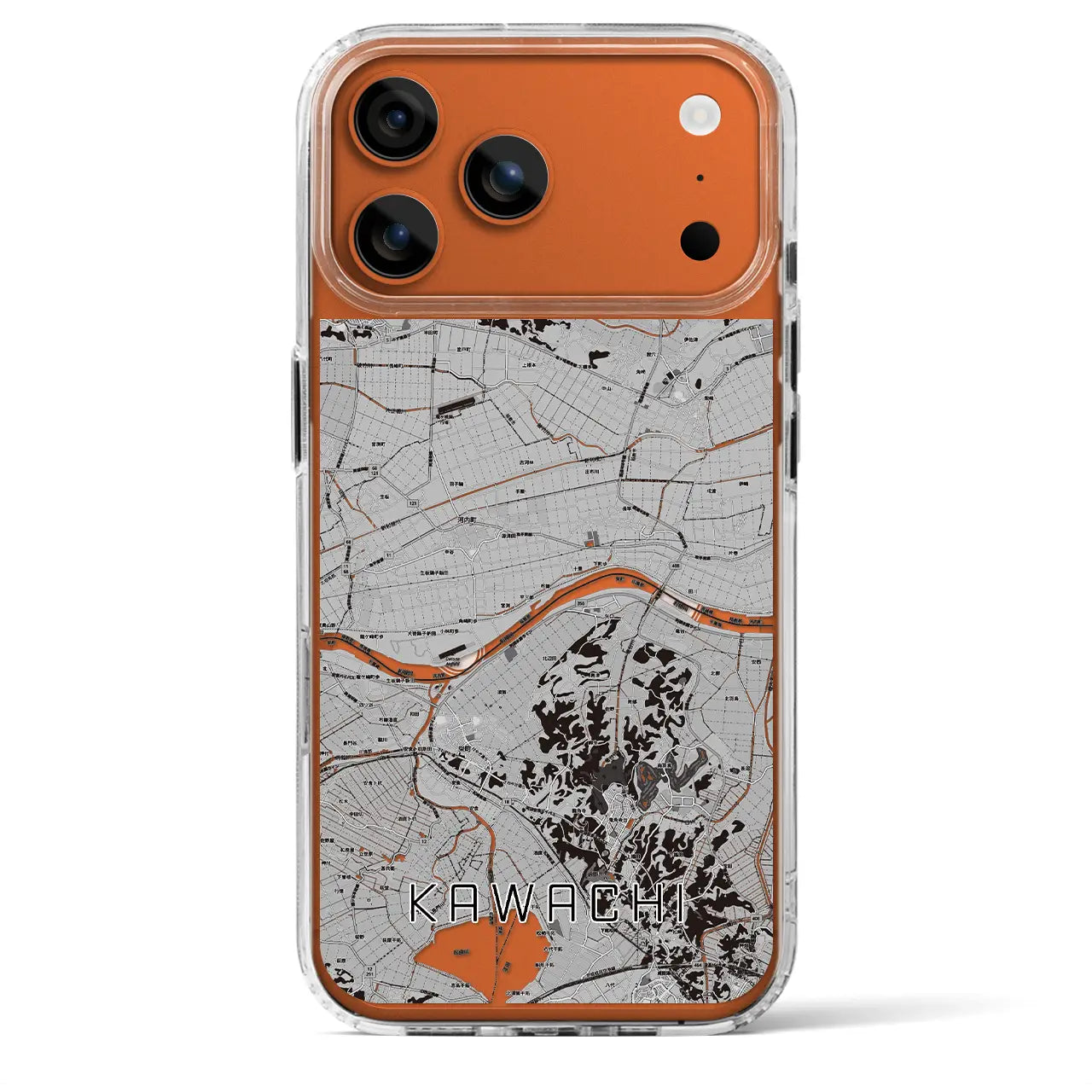 【河内（茨城県）】地図柄iPhoneケース（MagSafeタイプ）