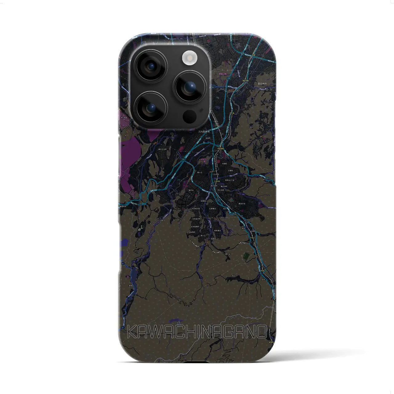 【河内長野（大阪府）】地図柄iPhoneケース（バックカバータイプ）