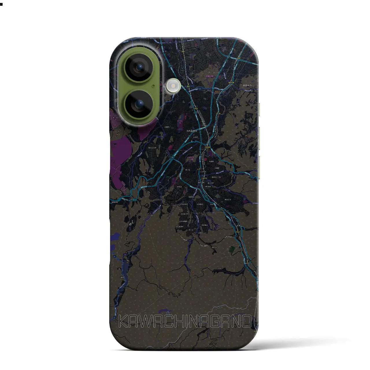 【河内長野（大阪府）】地図柄iPhoneケース（バックカバータイプ）