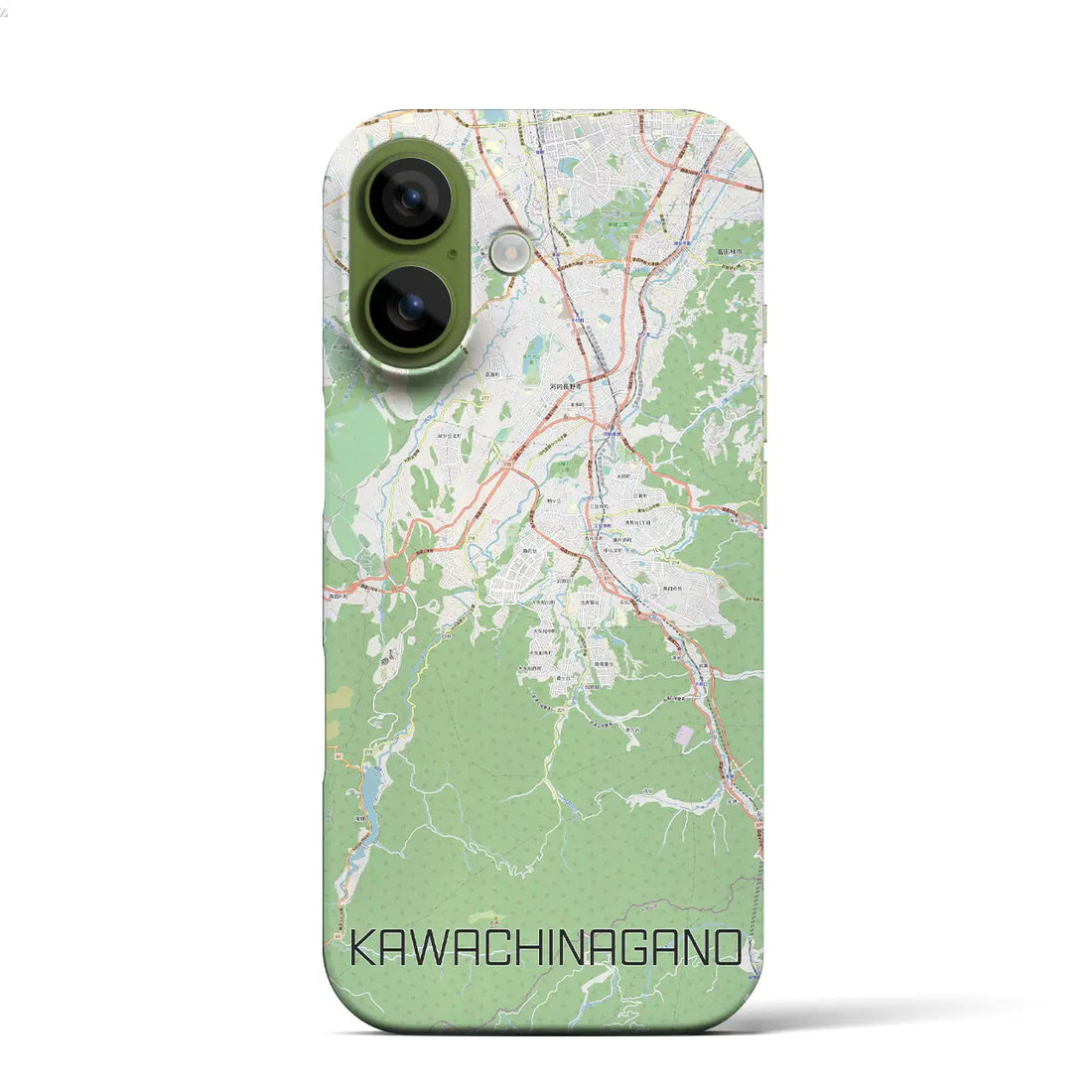 【河内長野（大阪府）】地図柄iPhoneケース（バックカバータイプ）ブラック・iPhone 17 Pro Max 用