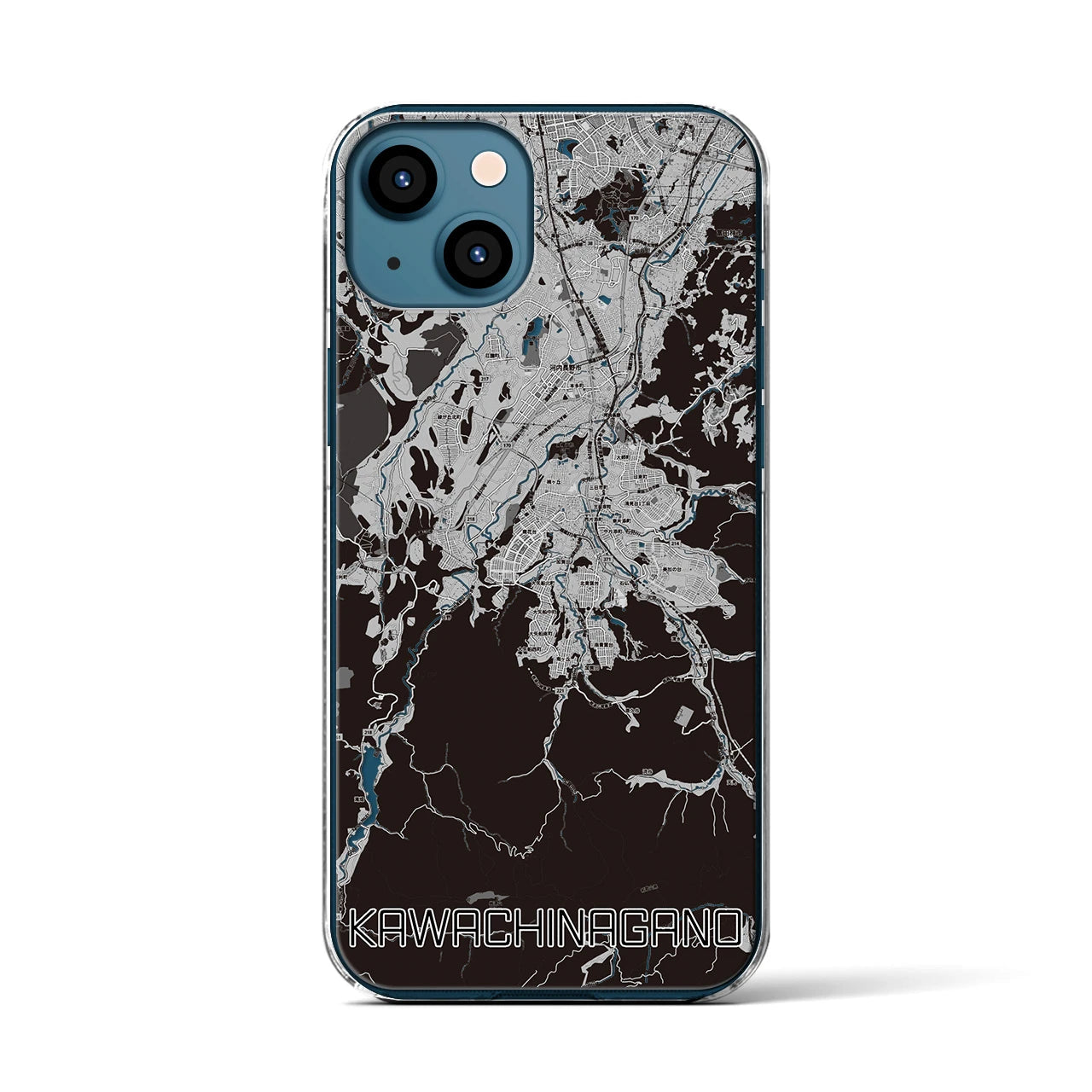 【河内長野（大阪府）】地図柄iPhoneケース（クリアタイプ）