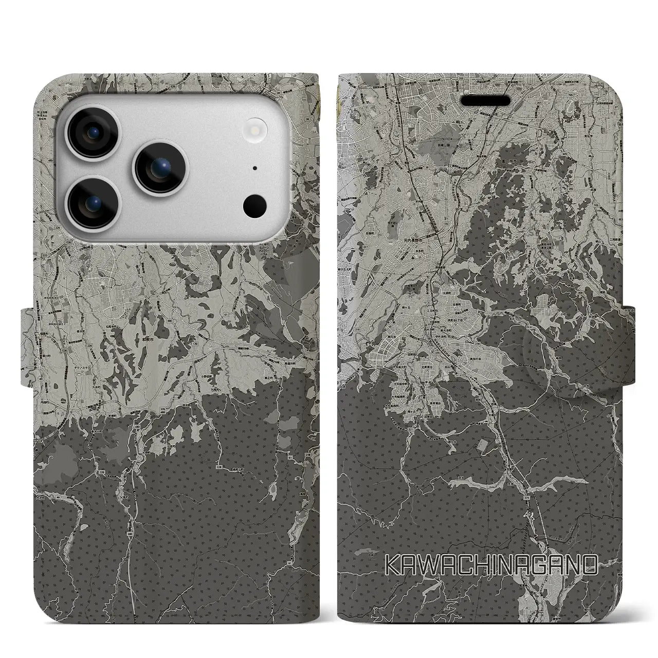 【河内長野（大阪府）】地図柄iPhoneケース（手帳タイプ）