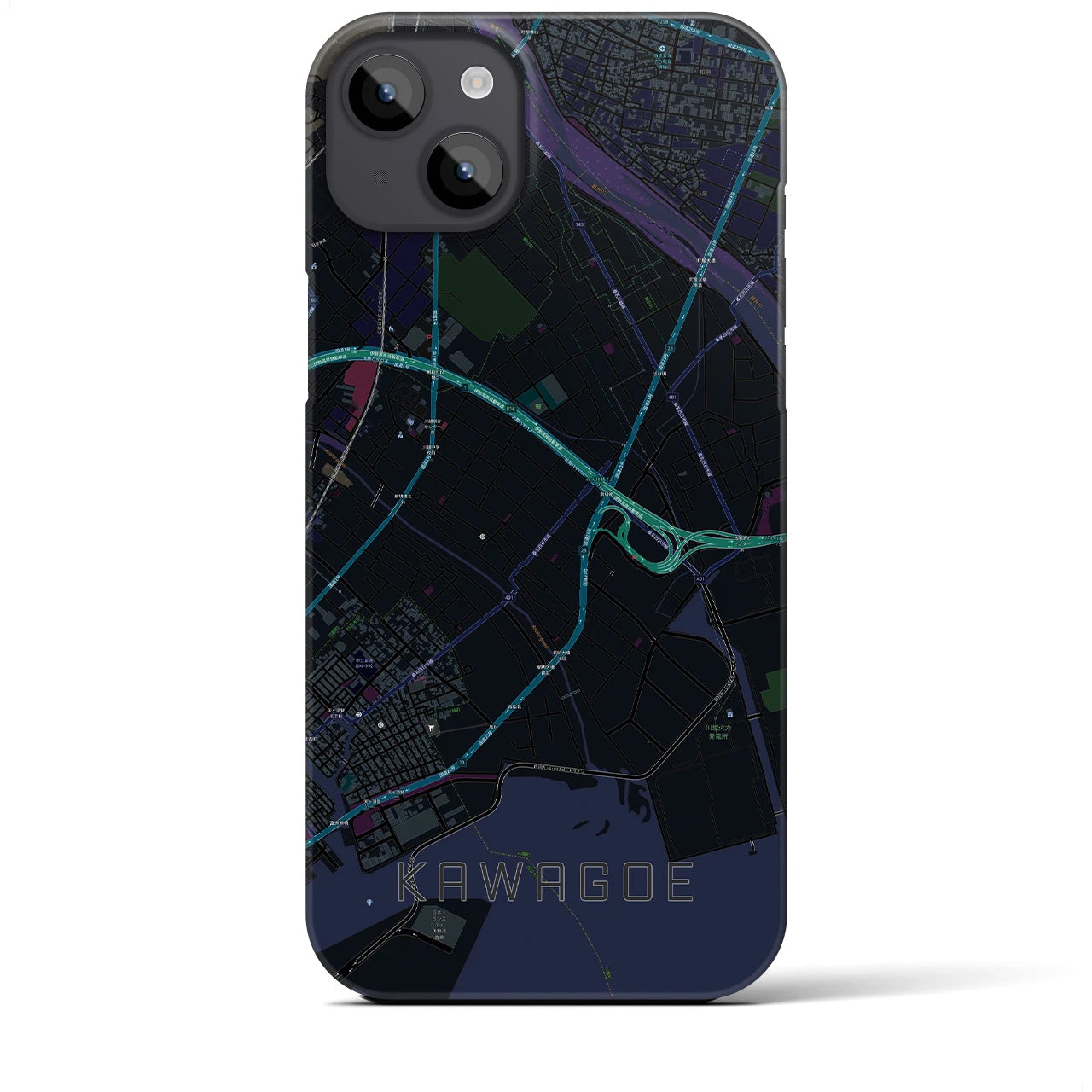 【川越（三重県）】地図柄iPhoneケース（バックカバータイプ）