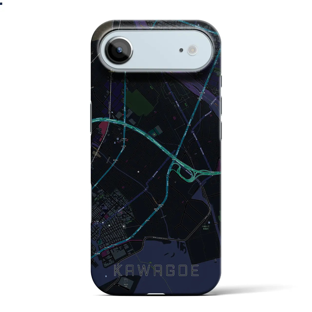 【川越（三重県）】地図柄iPhoneケース（バックカバータイプ）