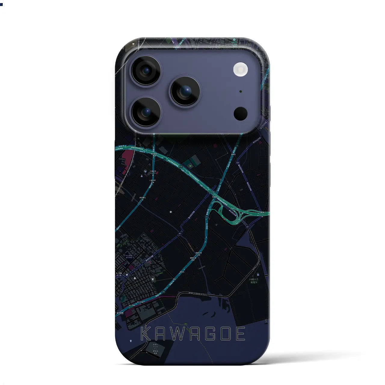 【川越（三重県）】地図柄iPhoneケース（バックカバータイプ）