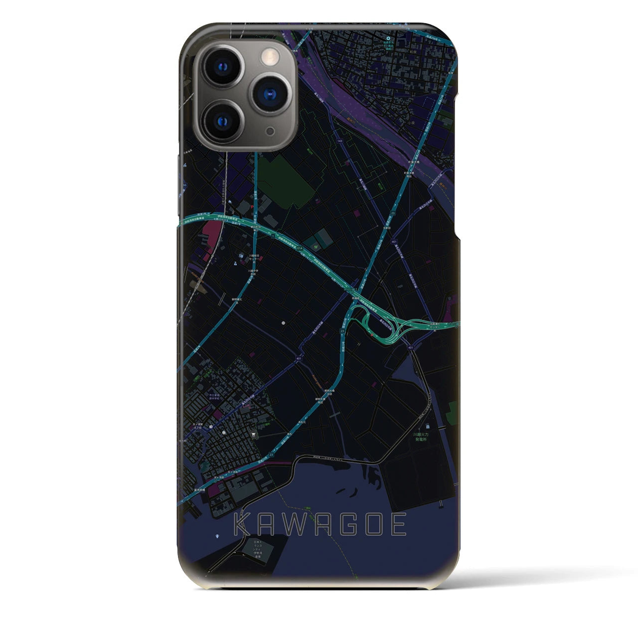 【川越（三重県）】地図柄iPhoneケース（バックカバータイプ）