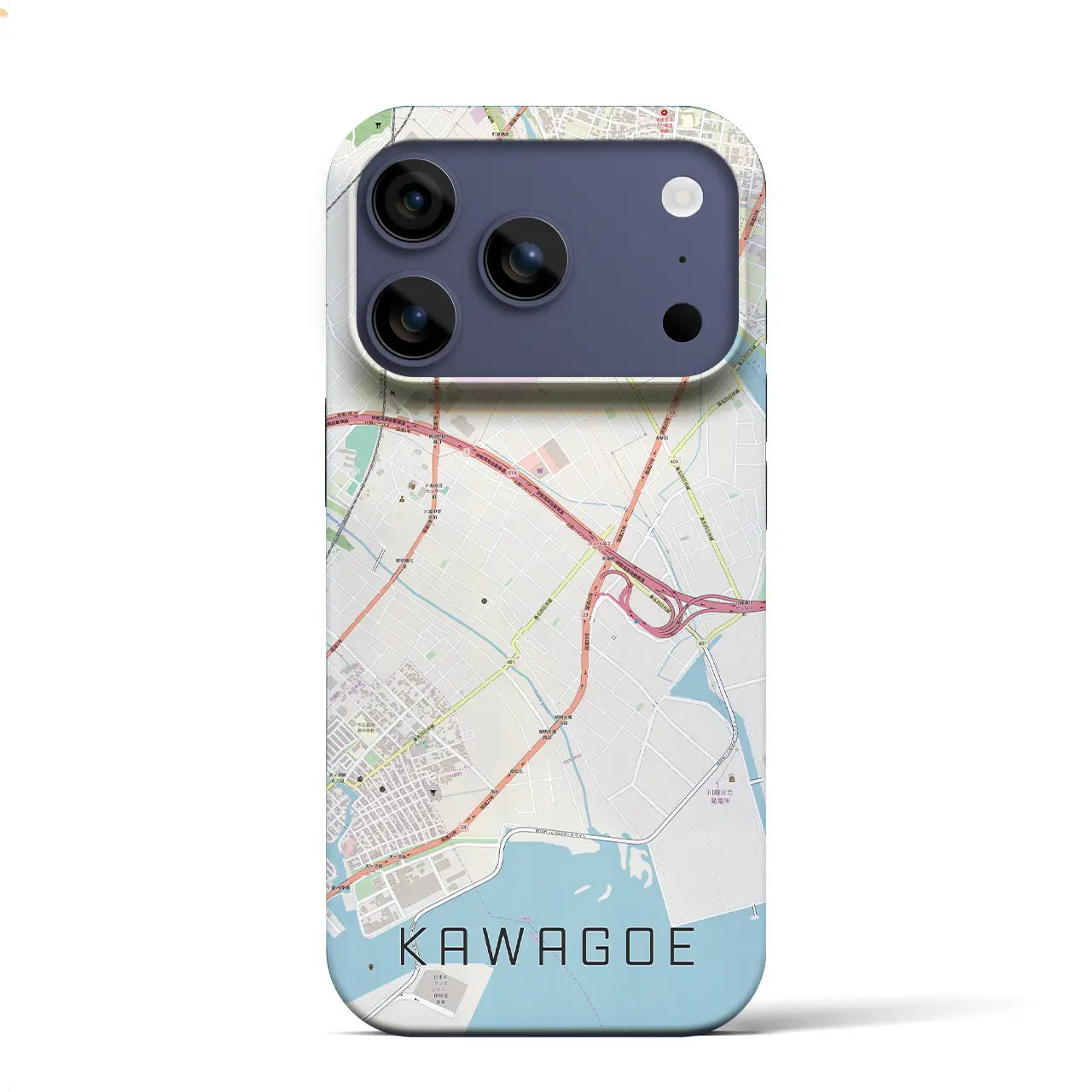 【川越（三重県）】地図柄iPhoneケース（バックカバータイプ）