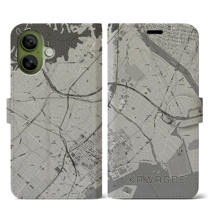 【川越（三重県）】地図柄iPhoneケース（手帳タイプ）
