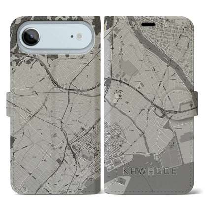 【川越（三重県）】地図柄iPhoneケース（手帳タイプ）