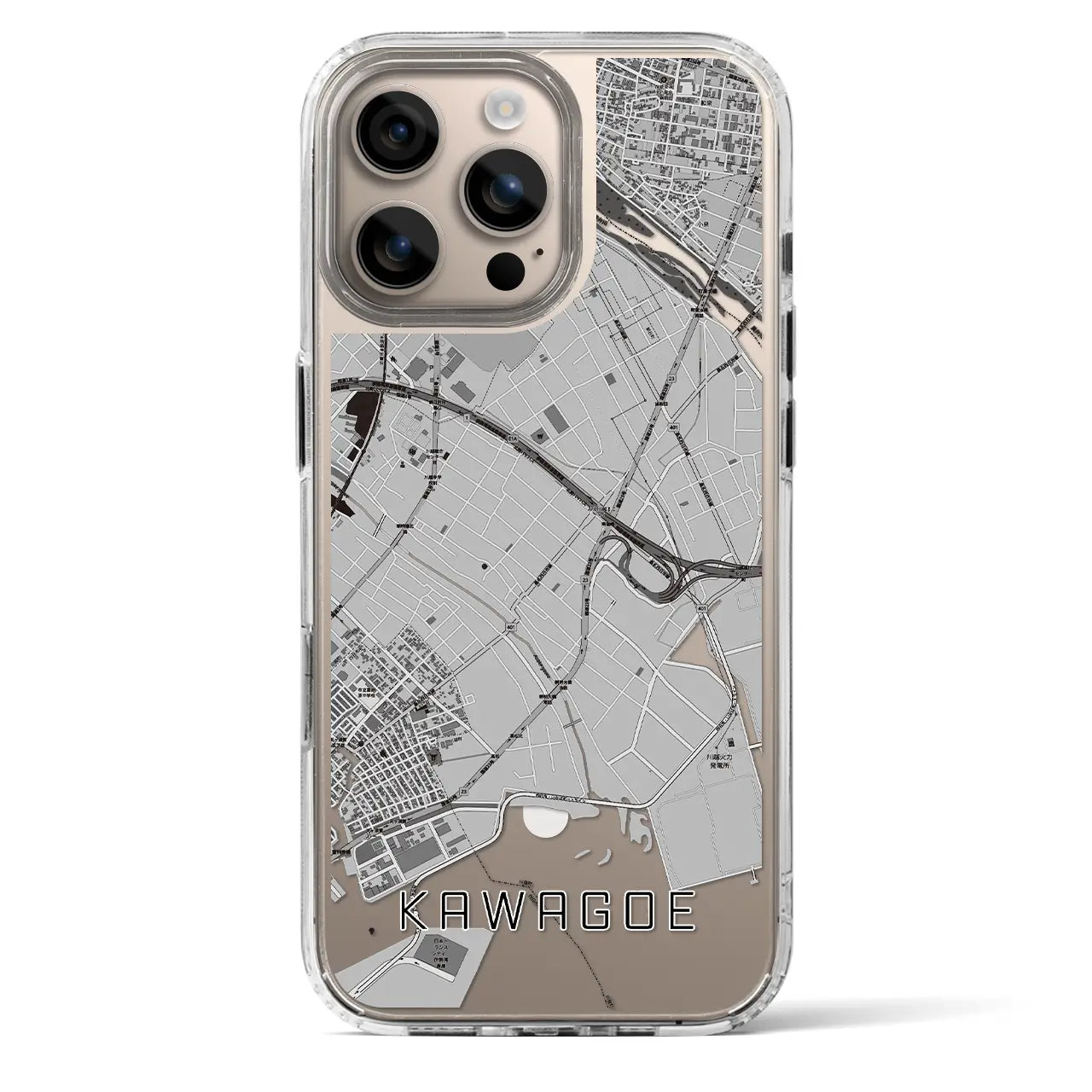 【川越（三重県）】地図柄iPhoneケース（MagSafeタイプ）