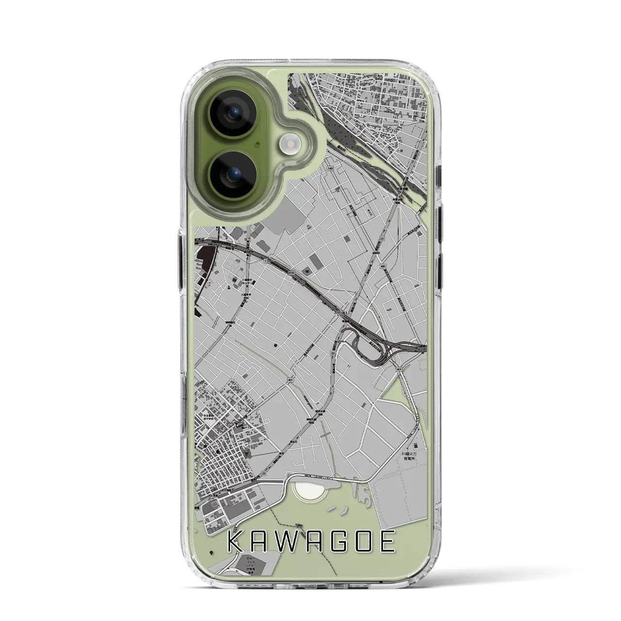 【川越（三重県）】地図柄iPhoneケース（MagSafeタイプ）