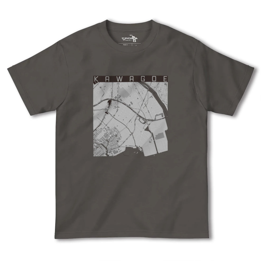 【川越(三重県)(三重県)】地図柄ヘビーウェイトTシャツ