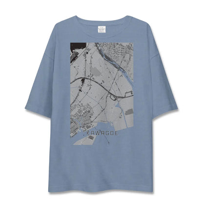 【川越（三重県）（三重県）】地図柄ビッグシルエットTシャツ