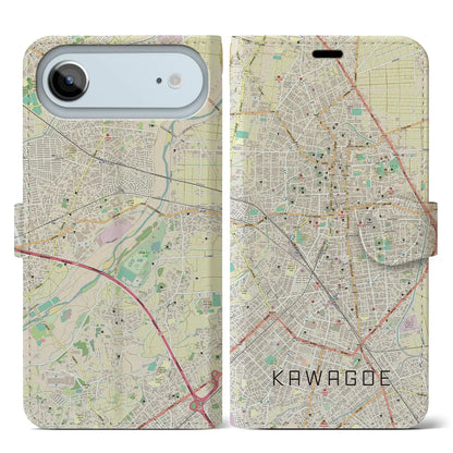 【川越（埼玉県）】地図柄iPhoneケース（手帳タイプ）