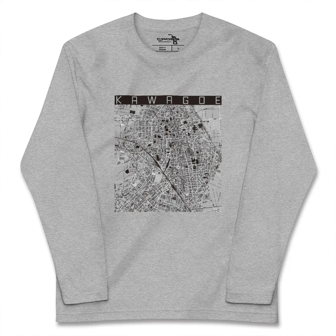 【川越（埼玉県）】地図柄ロングスリーブTシャツ