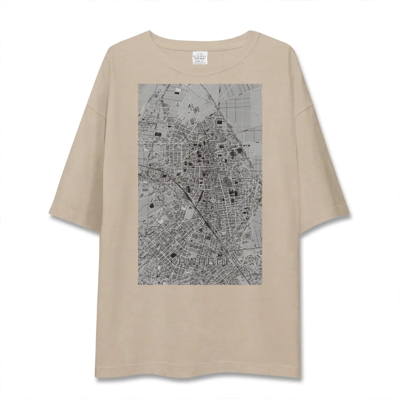 【川越（埼玉県）】地図柄ビッグシルエットTシャツ