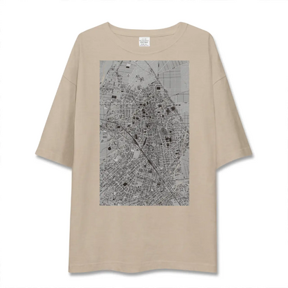【川越（埼玉県）】地図柄ビッグシルエットTシャツ