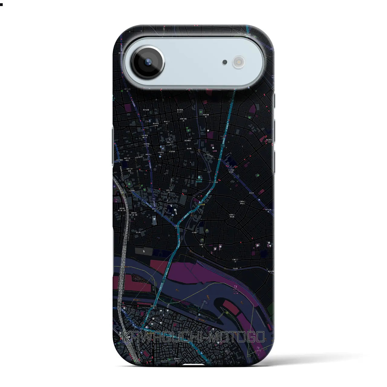 【川口元郷（埼玉県）】地図柄iPhoneケース（バックカバータイプ）