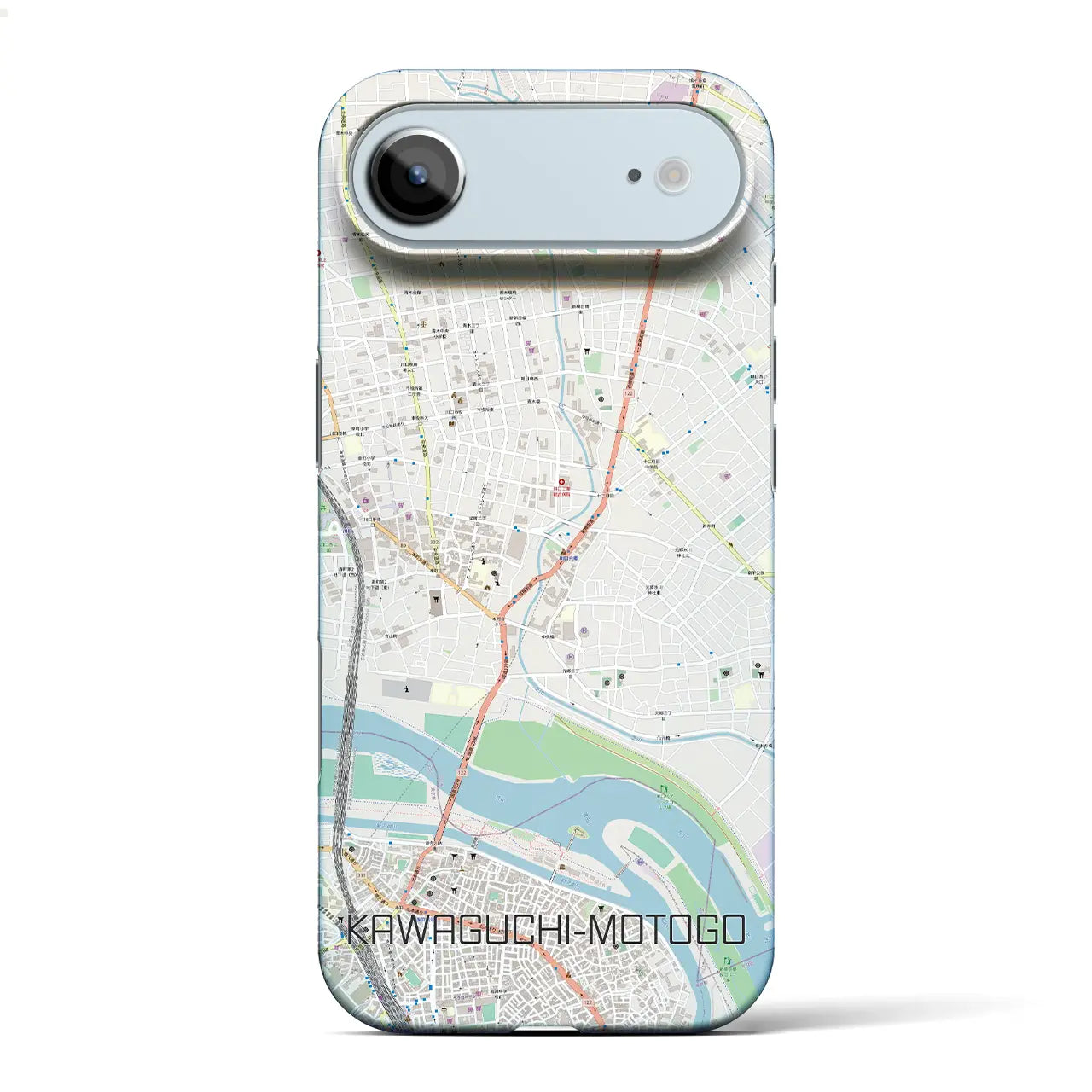 【川口元郷（埼玉県）】地図柄iPhoneケース（バックカバータイプ）