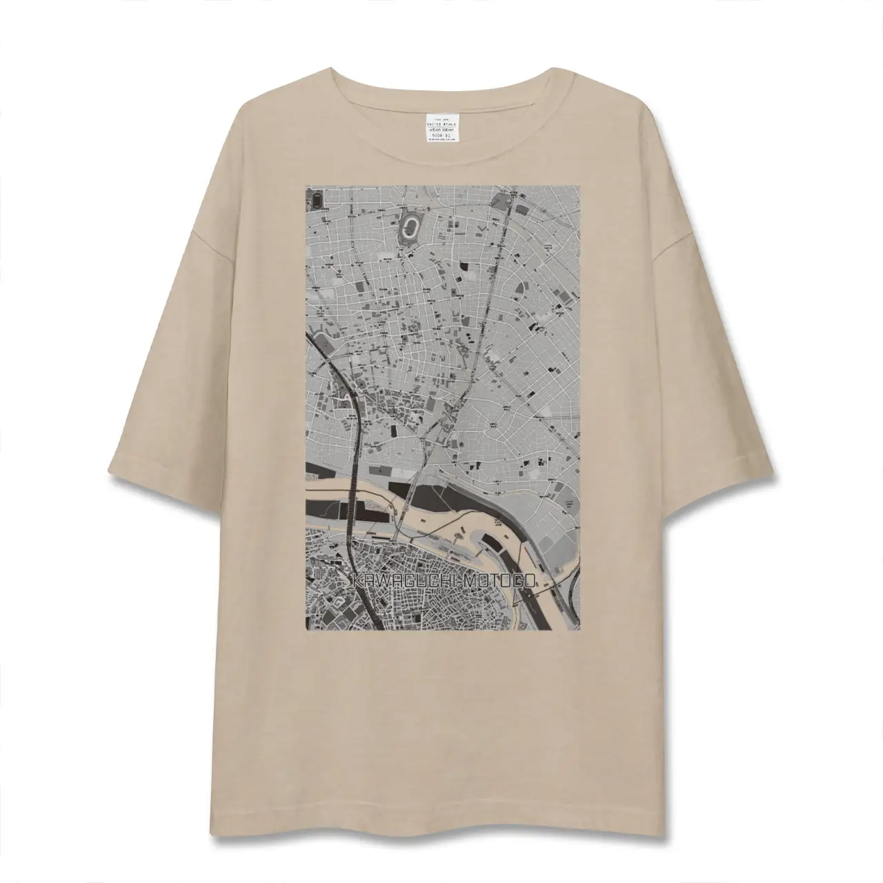 【川口元郷（埼玉県）】地図柄ビッグシルエットTシャツ