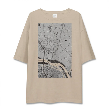 【川口元郷（埼玉県）】地図柄ビッグシルエットTシャツ