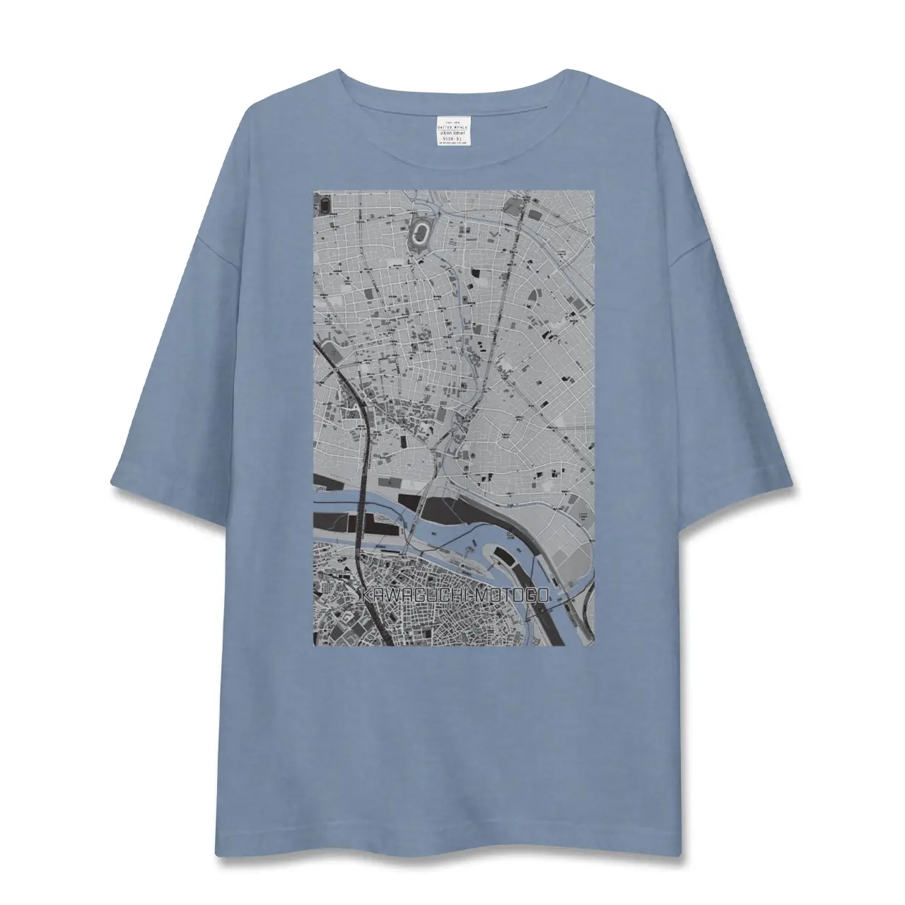 【川口元郷（埼玉県）】地図柄ビッグシルエットTシャツ