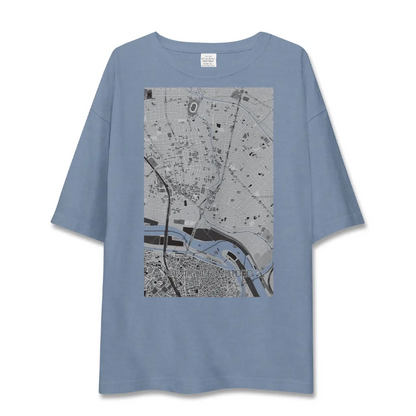 【川口元郷（埼玉県）】地図柄ビッグシルエットTシャツ