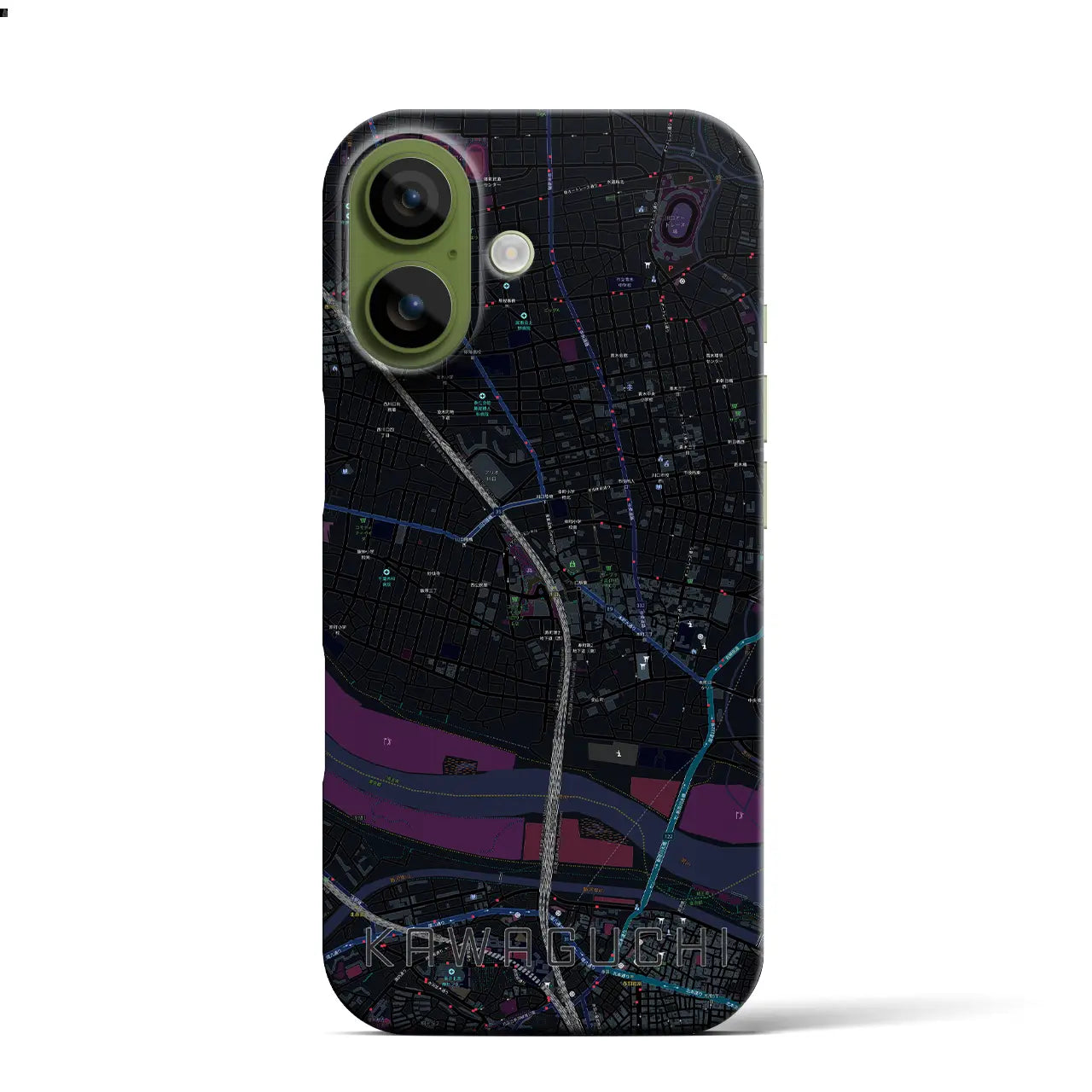 【川口（埼玉県）】地図柄iPhoneケース（バックカバータイプ）