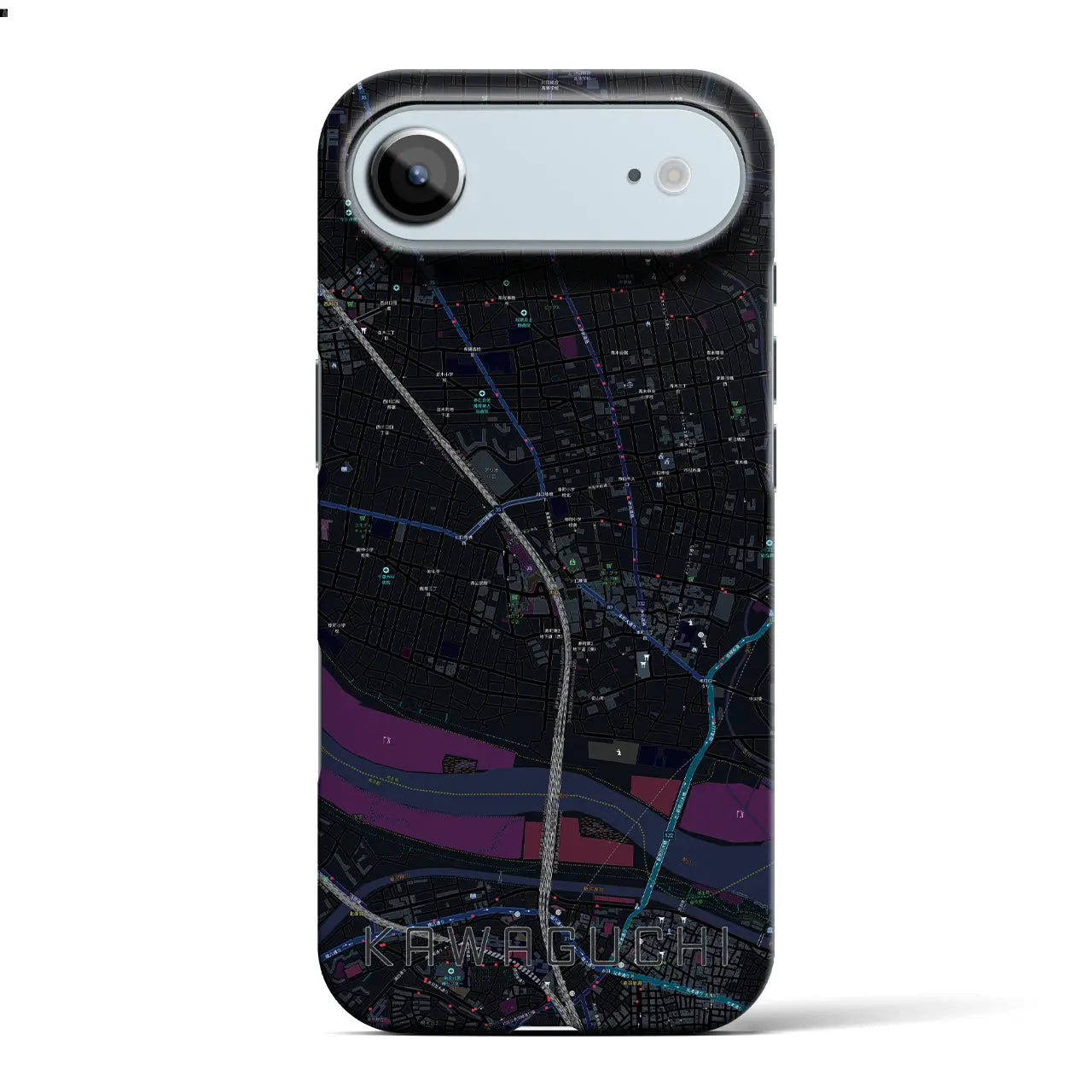 【川口（埼玉県）】地図柄iPhoneケース（バックカバータイプ）