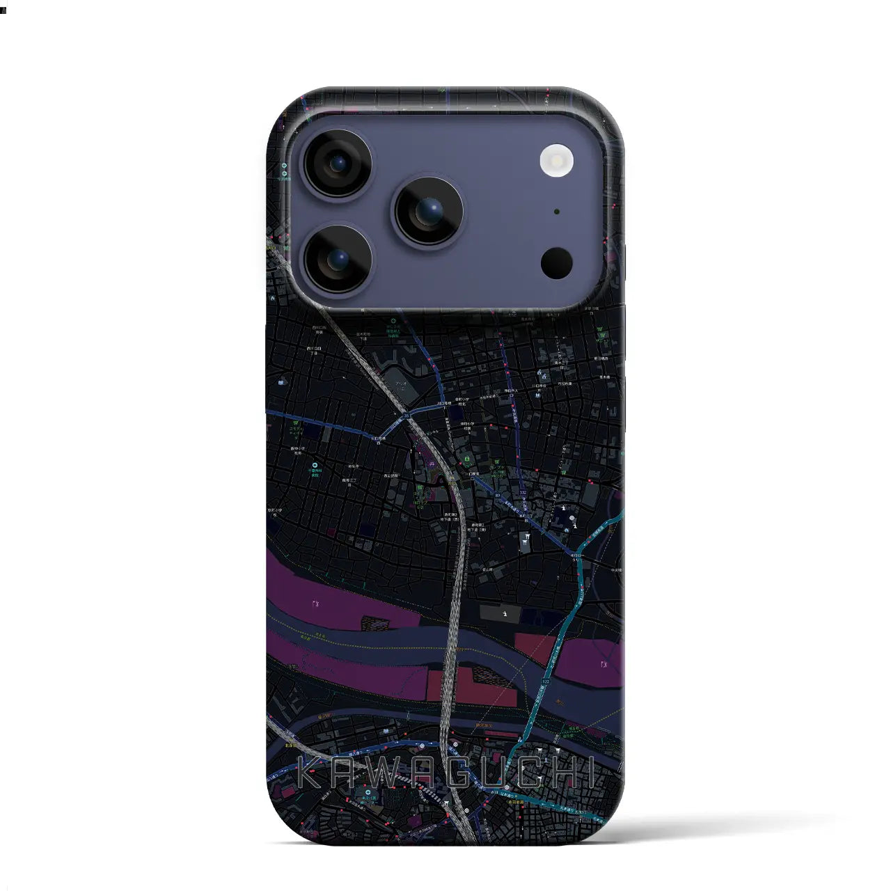 【川口（埼玉県）】地図柄iPhoneケース（バックカバータイプ）