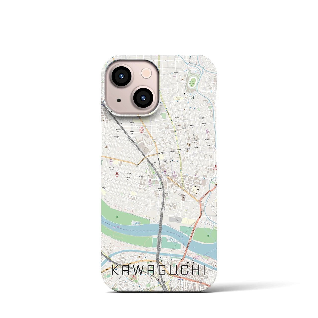 【川口（埼玉県）】地図柄iPhoneケース（バックカバータイプ）