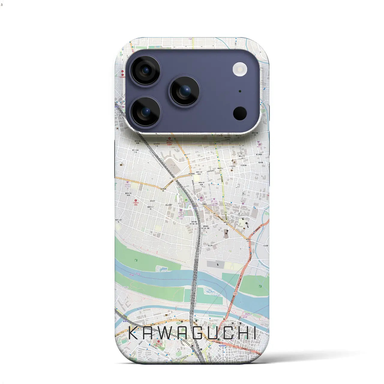 【川口（埼玉県）】地図柄iPhoneケース（バックカバータイプ）
