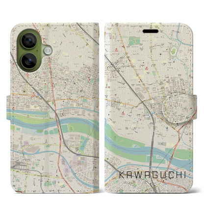 【川口（埼玉県）】地図柄iPhoneケース（手帳タイプ）