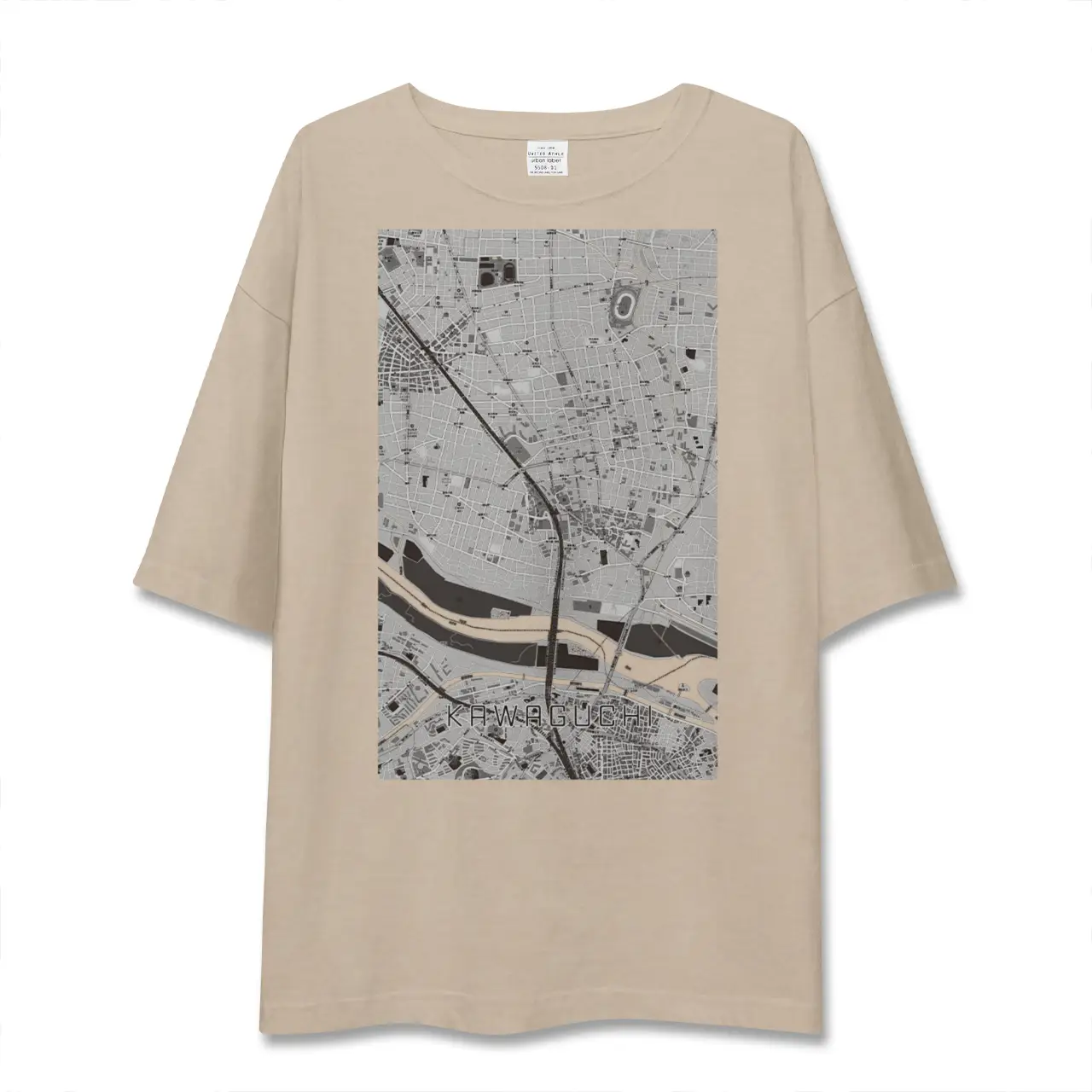【川口（埼玉県）】地図柄ビッグシルエットTシャツ