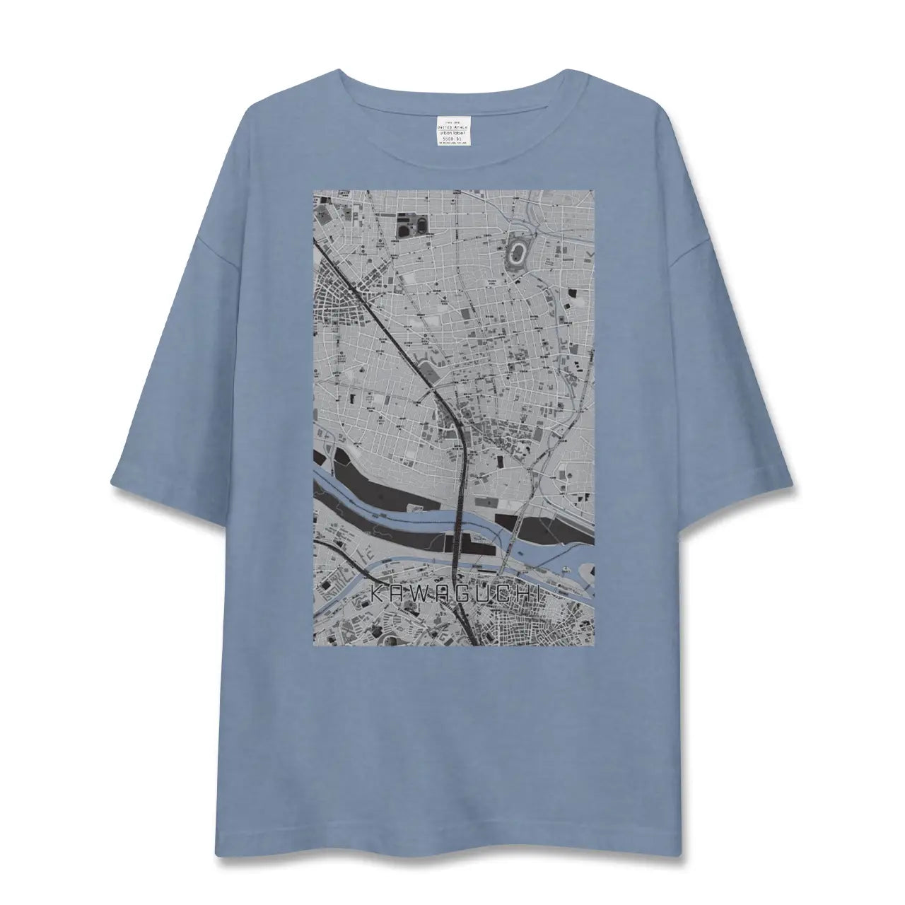 【川口（埼玉県）】地図柄ビッグシルエットTシャツ