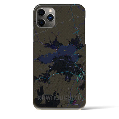 【河口湖（山梨県）】地図柄iPhoneケース（バックカバータイプ）