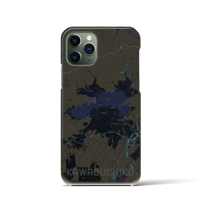 【河口湖（山梨県）】地図柄iPhoneケース（バックカバータイプ）